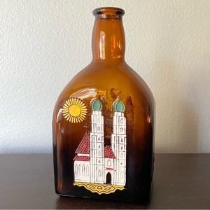 GERMAN ANTON RIEMERSCHMID Embossed Goldvasser Collectible Glass Bottle